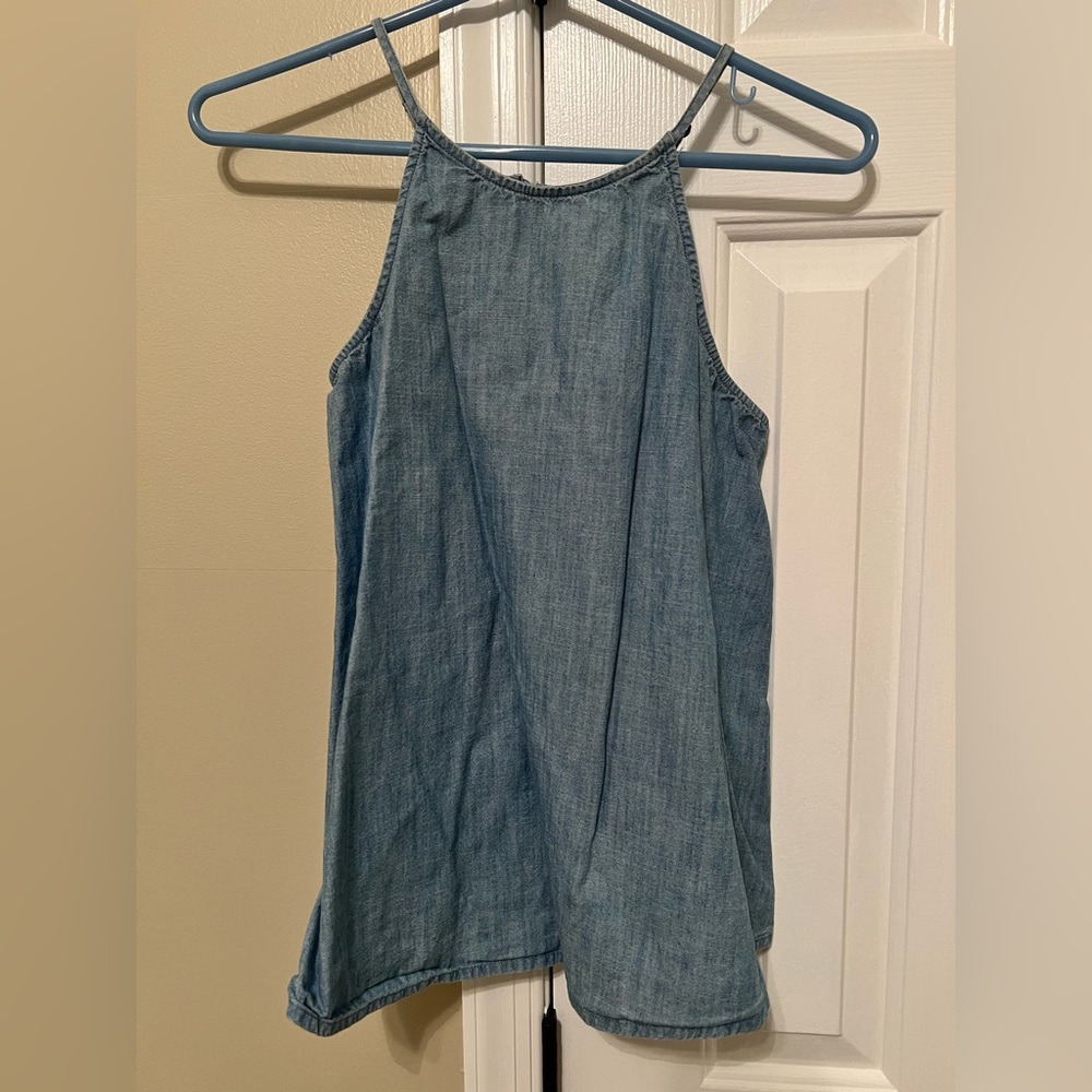 Old Navy Denim High Neck Tank, Size Small